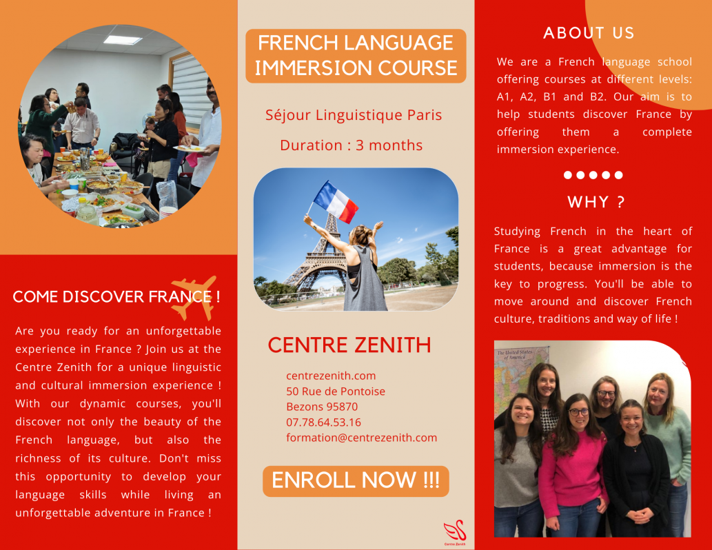 French language immersion program in Paris for Europeans
