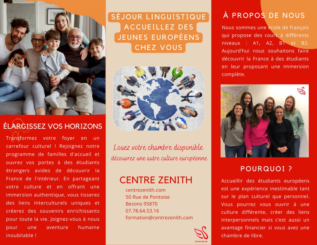 Devenez famille d'accueil pour les jeunes européens en séjours linguistiques !